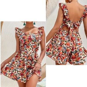 Daisy Floral Romper Size Large ~ Brand New